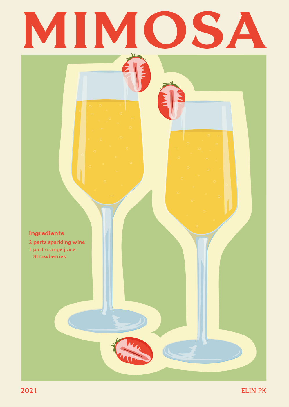 Elin PK Mimosa Drink Poster Elin PK
