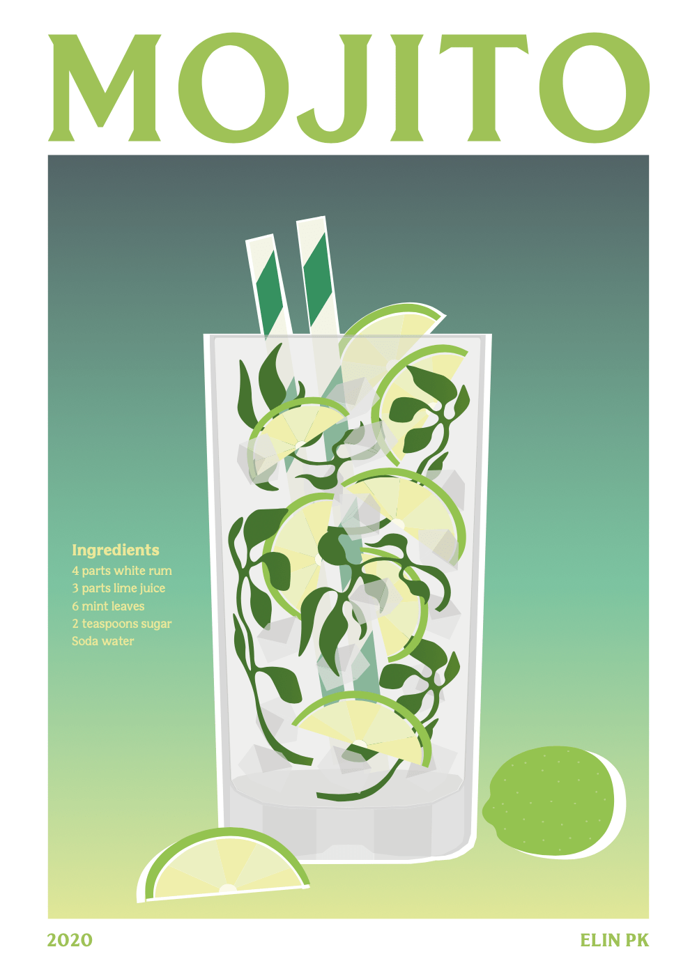 Elin PK Mojito Drink Poster Elin PK