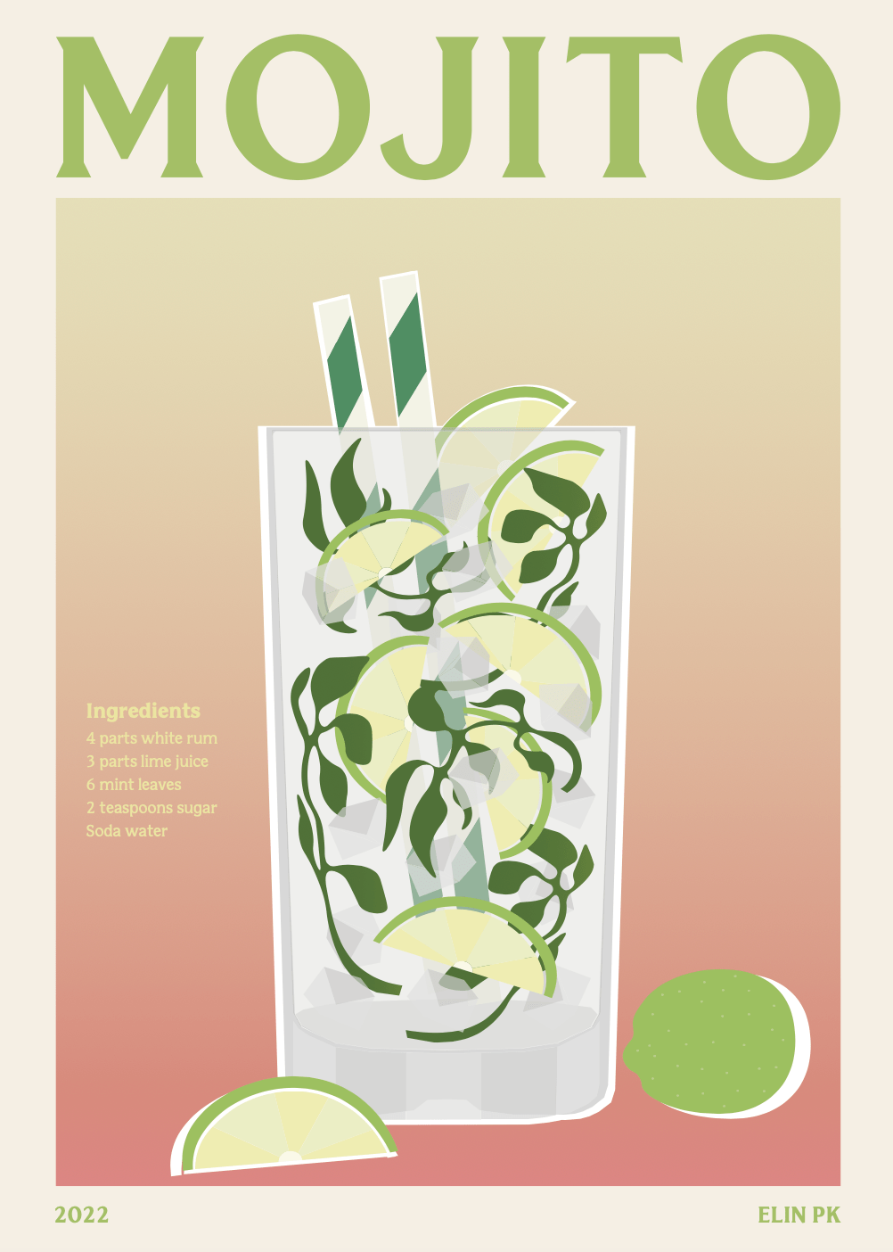 Elin PK Mojito II Drink Poster Elin PK