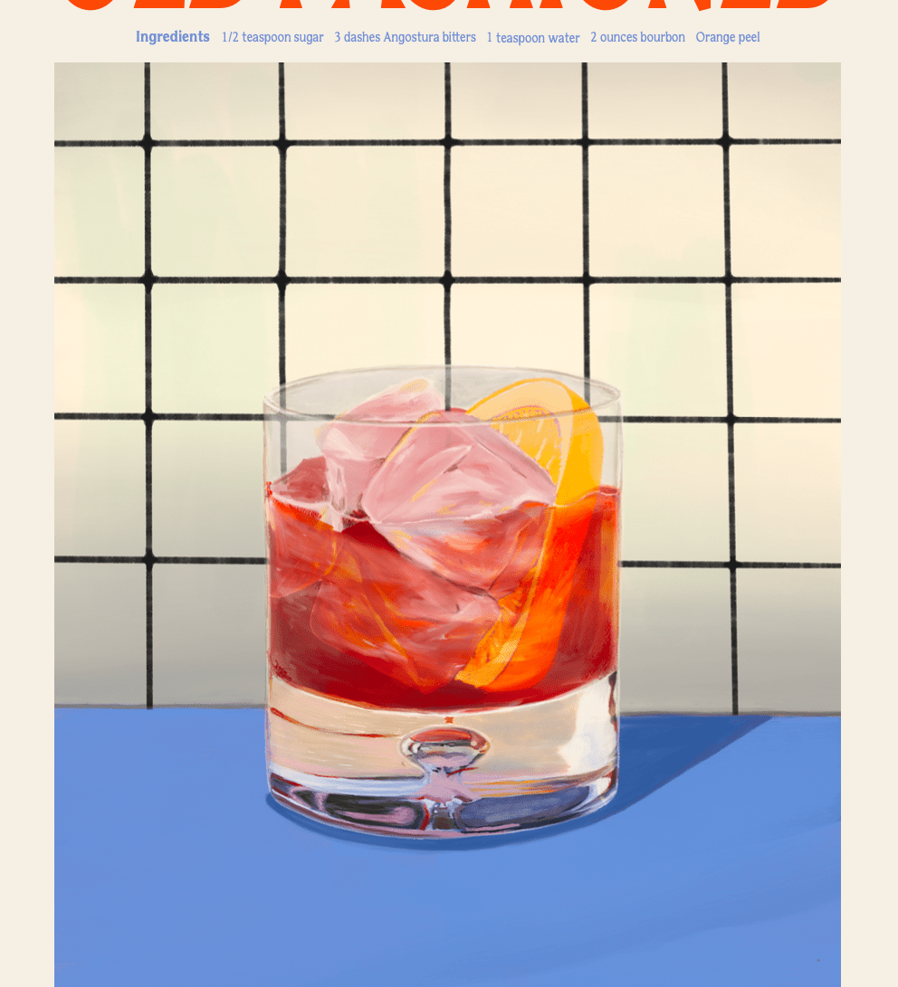 Elin PK Old Fashioned II Drink Poster Elin PK
