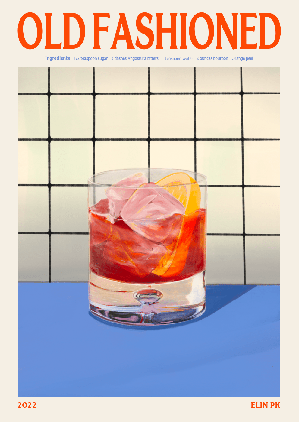 Elin PK Old Fashioned II Drink Poster Elin PK