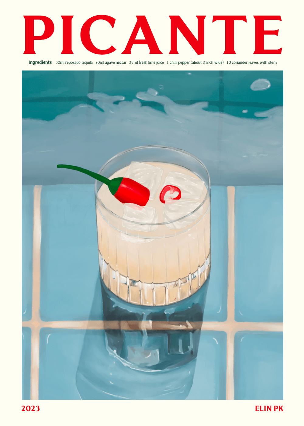 Elin PK Picante Drink Poster Elin PK