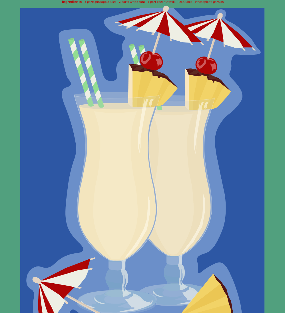 Elin PK Piña Colada II Drink Poster Elin PK