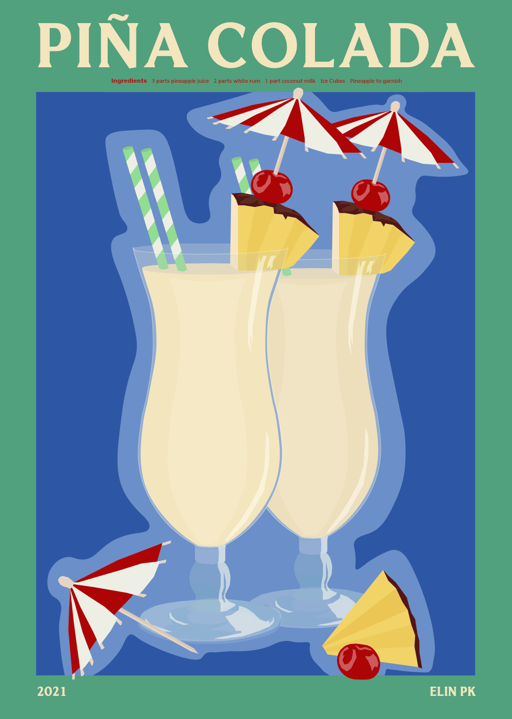 Elin PK Piña Colada II Drink Poster Elin PK