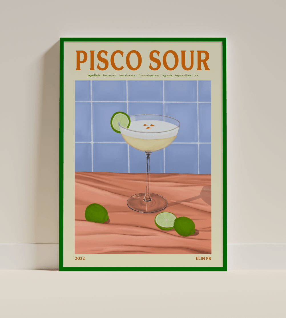 Elin PK Pisco Sour Drink Poster Elin PK