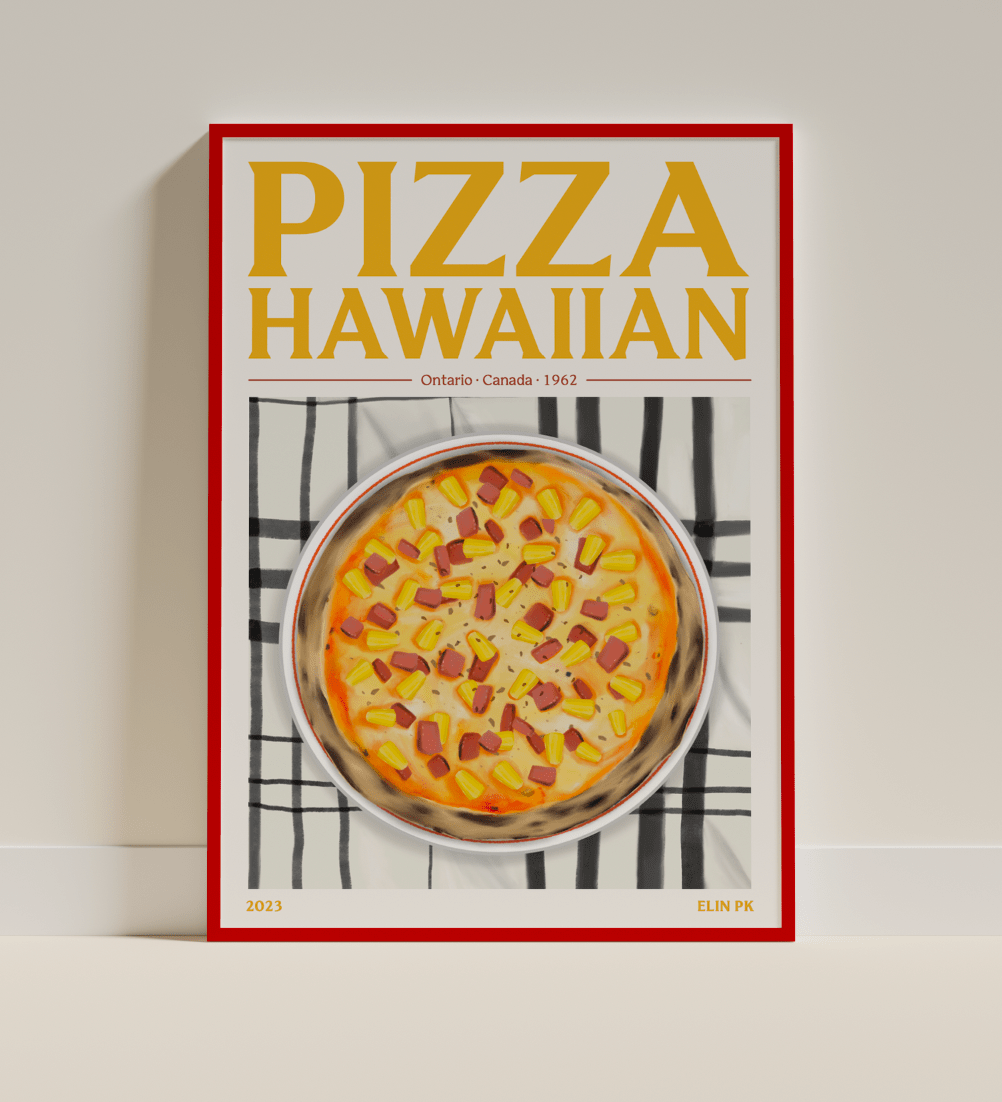 Elin PK Pizza Hawaiian Mat Poster Elin PK