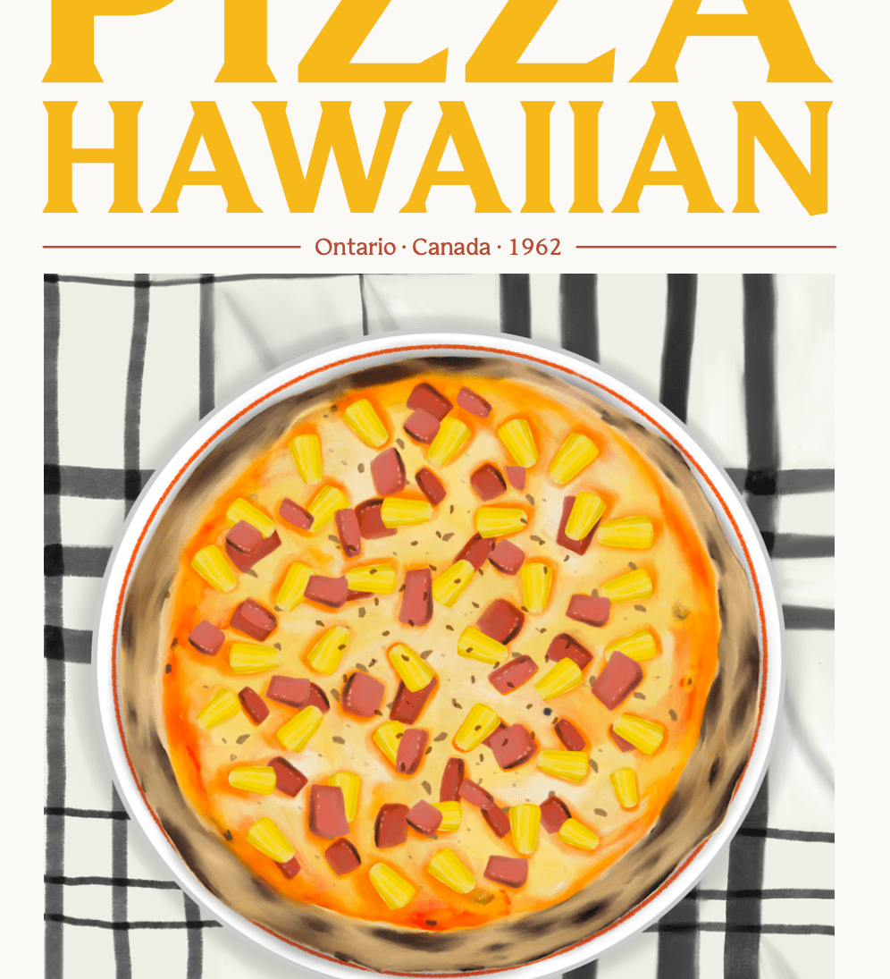 Elin PK Pizza Hawaiian Mat Poster Elin PK