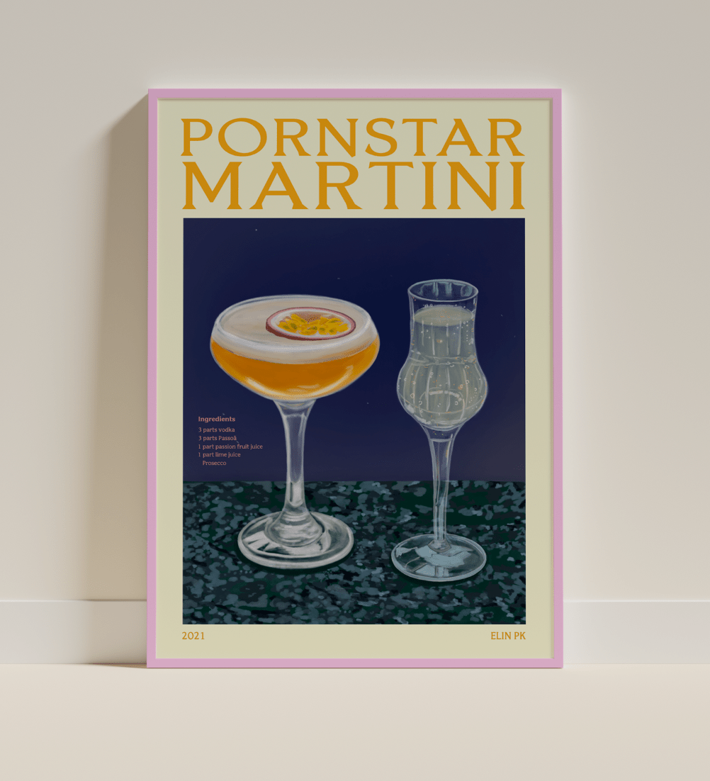 Elin PK Pornstar Martini Drink Poster Elin PK