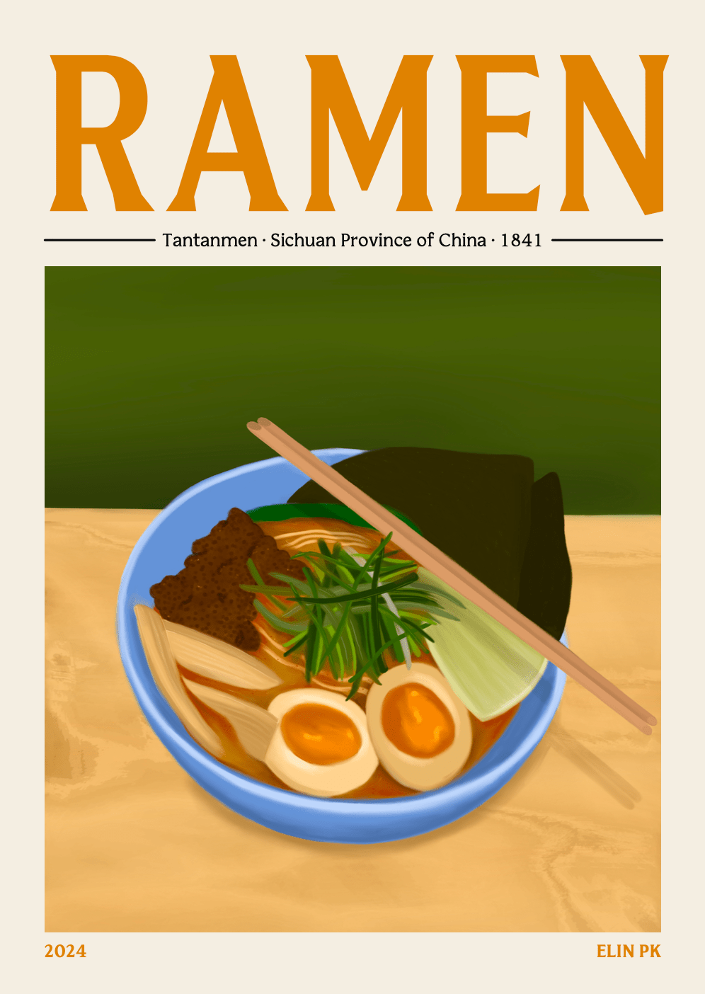 Elin PK Ramen Poster Elin PK