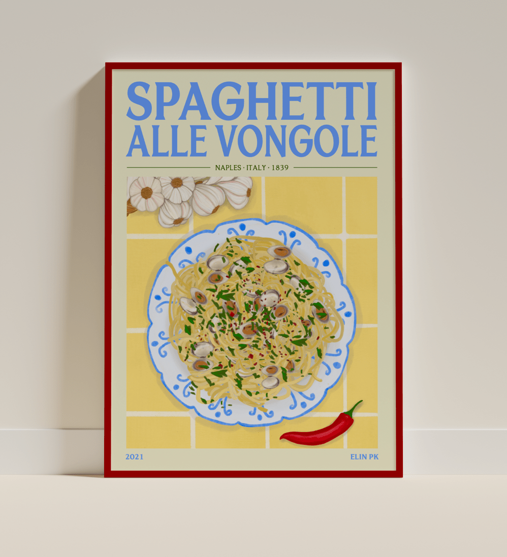 Elin PK Spaghetti alle Vongole Mat Poster Elin PK