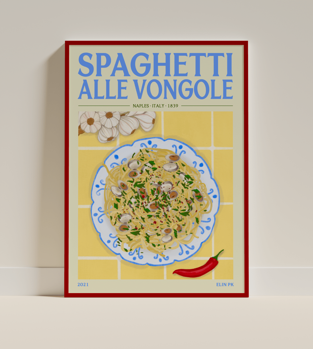 Elin PK Spaghetti alle Vongole Mat Poster Elin PK