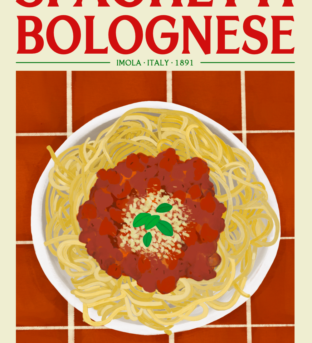 Elin PK Spaghetti Bolognese II Mat Poster Elin PK