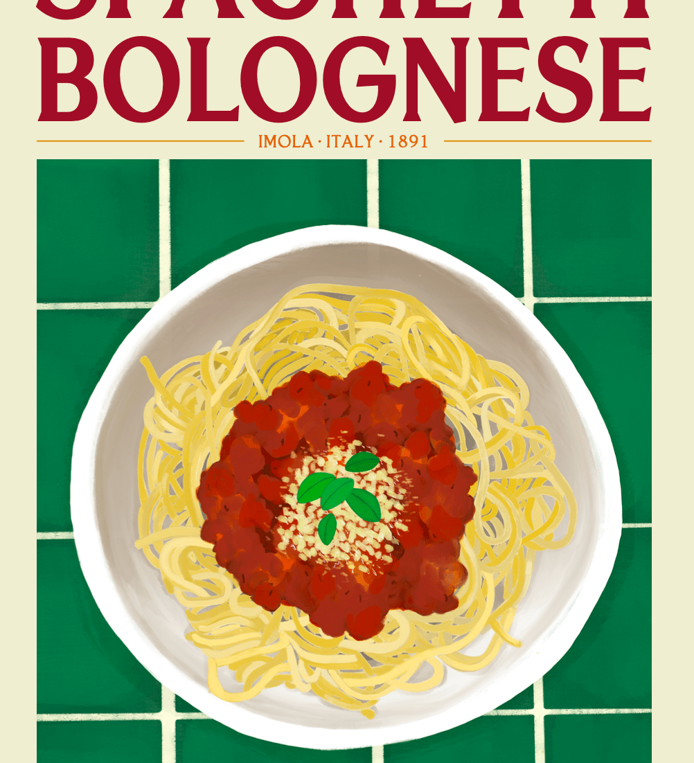 Elin PK Spaghetti Bolognese Mat Poster Elin PK