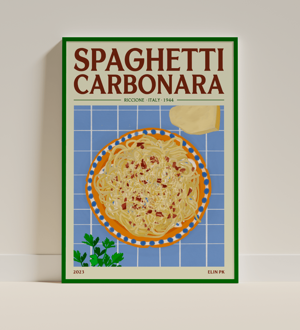 Elin PK Spaghetti Carbonara II Mat Poster Elin PK