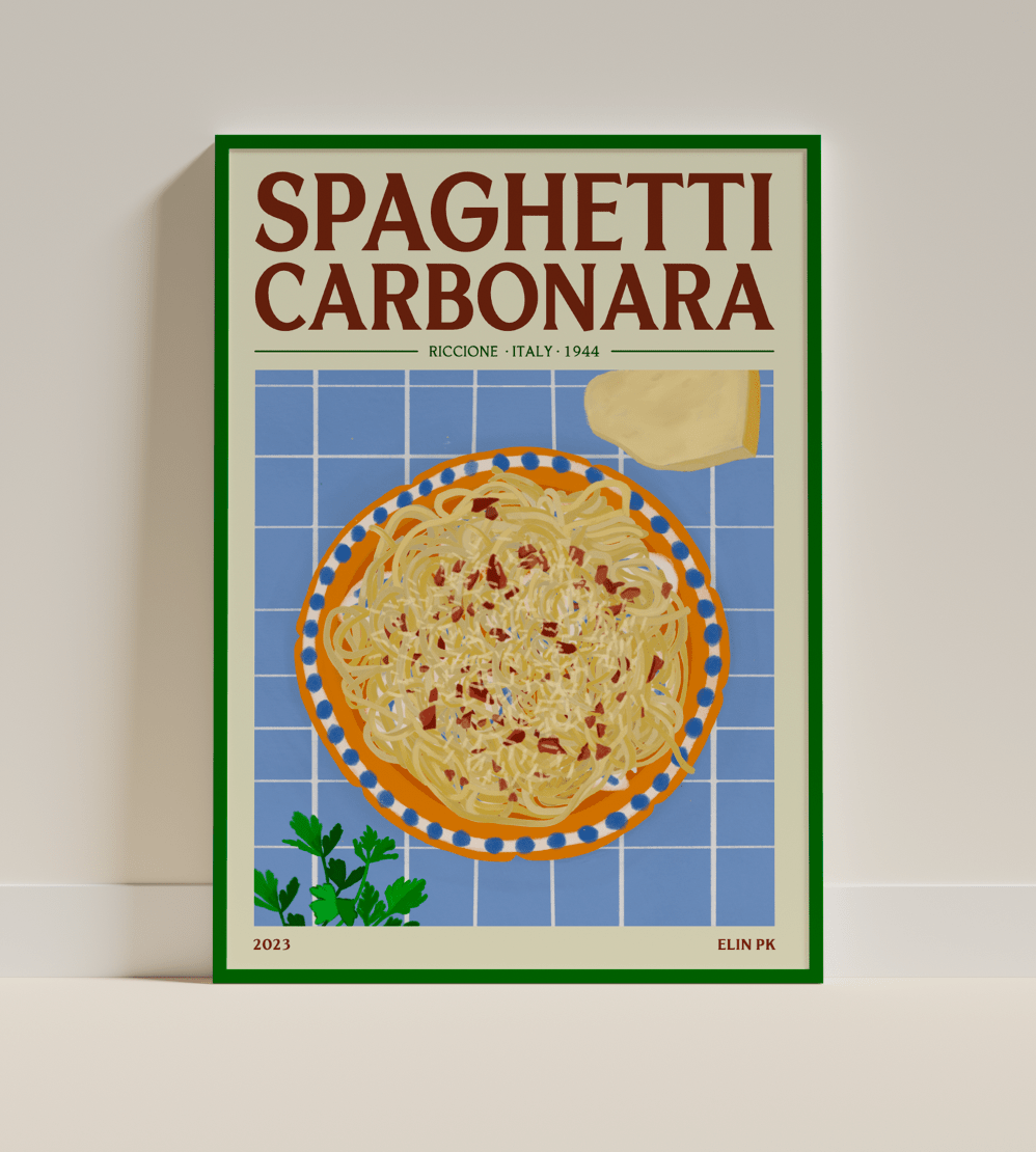 Elin PK Spaghetti Carbonara II Mat Poster Elin PK