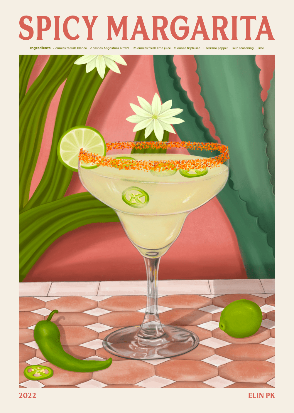 Elin PK Spicy Margarita Drink Poster Elin PK