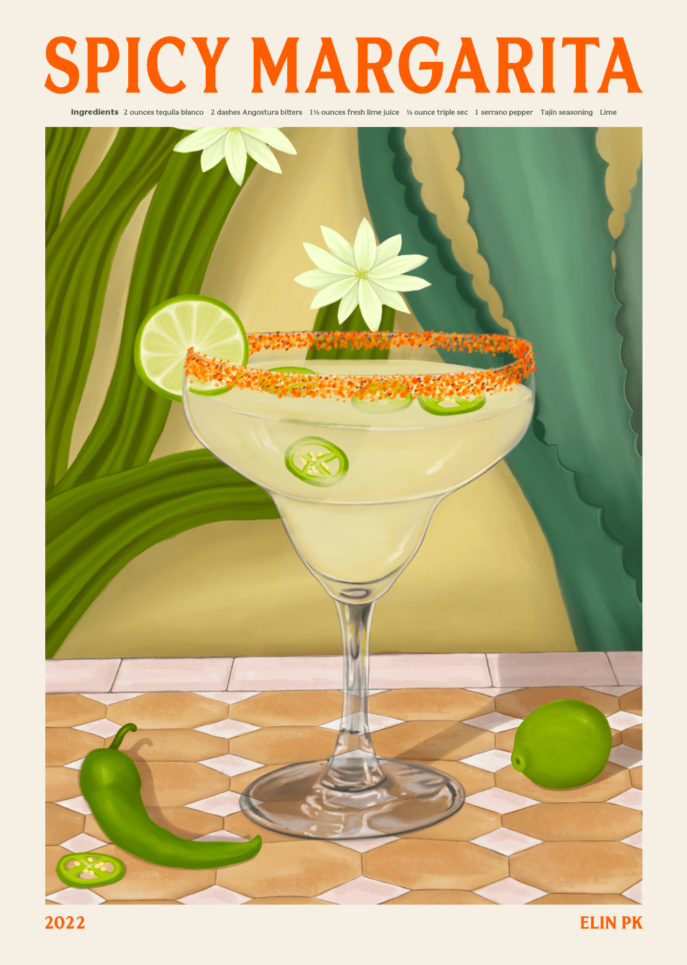 Elin PK Spicy Margarita II Drink Poster Elin PK