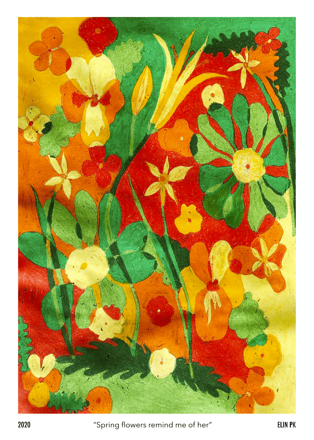 Elin PK "Spring flowers remind me of her" Poster Elin PK