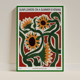 Elin PK "Sunflowers on a summer evening" Poster Elin PK