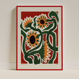Elin PK "Sunflowers on a summerevening" Poster | Utan text Elin PK