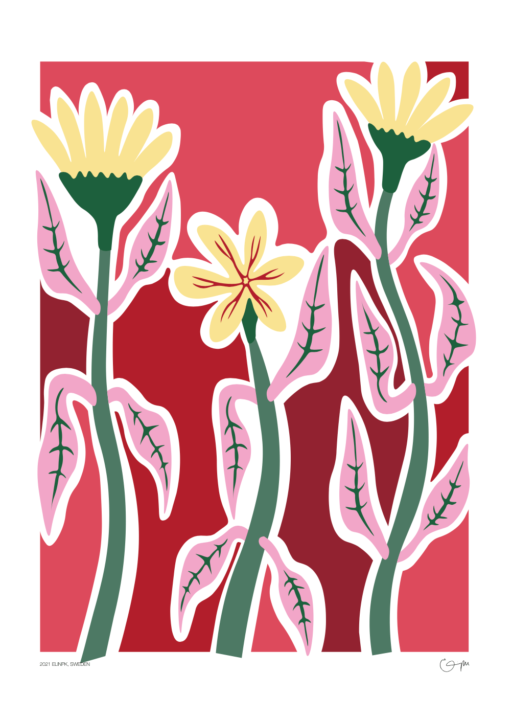 Elin PK "The meadow III" | Pink Poster Elin PK