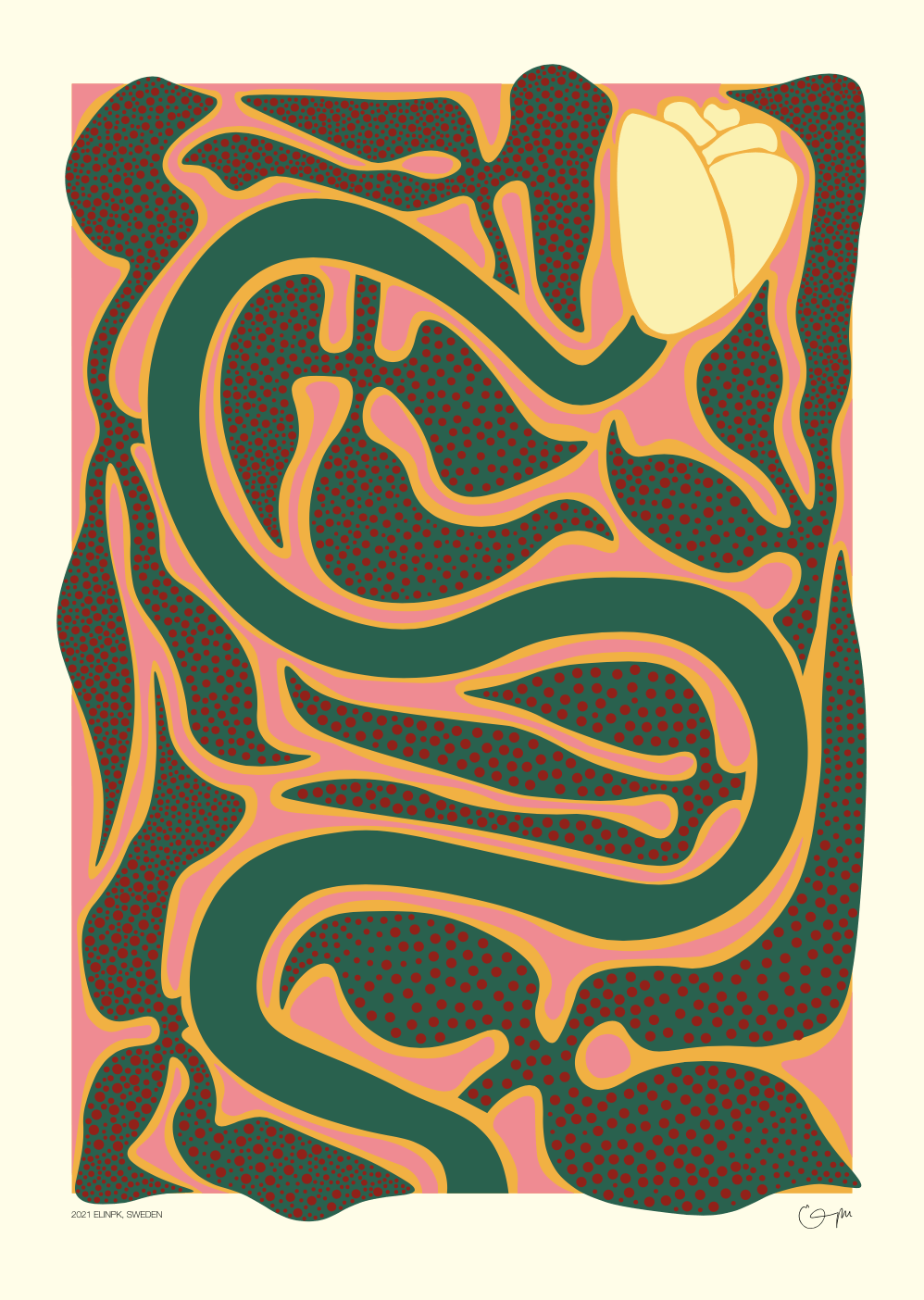 Elin PK "The place to rest my head" Poster | Utan text rosa Elin PK