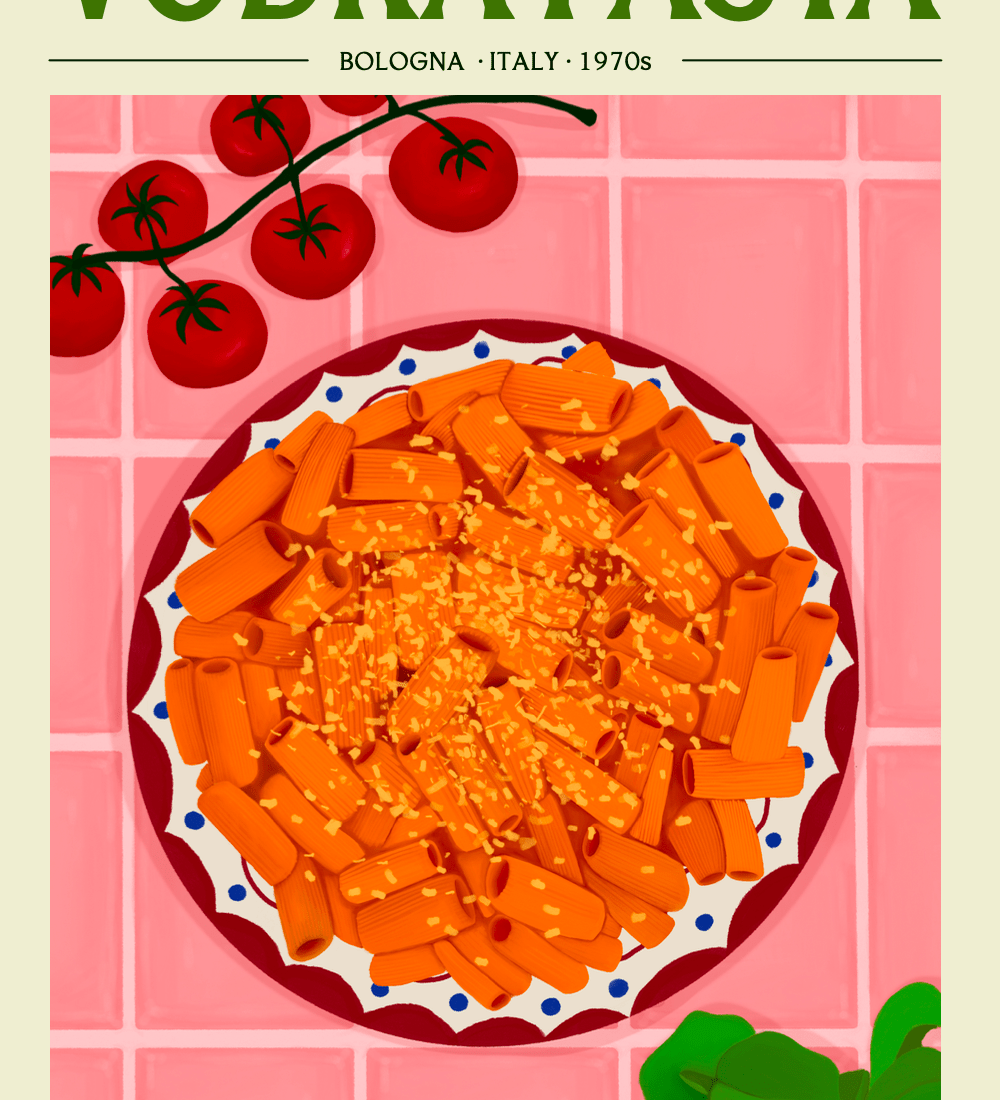 Elin PK Vodka Pasta Mat Poster Elin PK