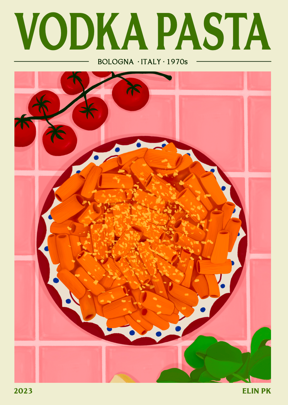 Elin PK Vodka Pasta Mat Poster Elin PK