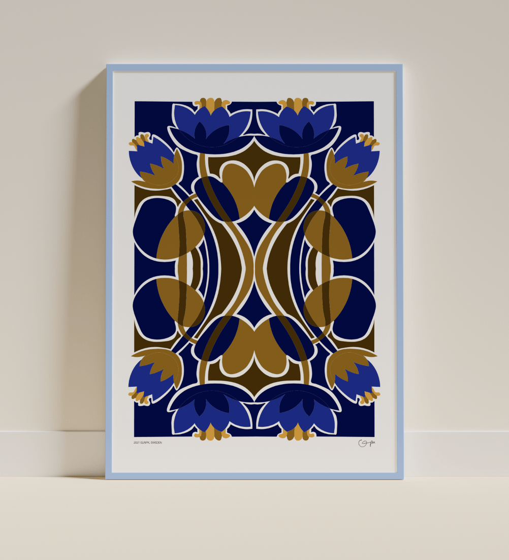 Elin PK "Water Lilies" Poster | Blue Elin PK