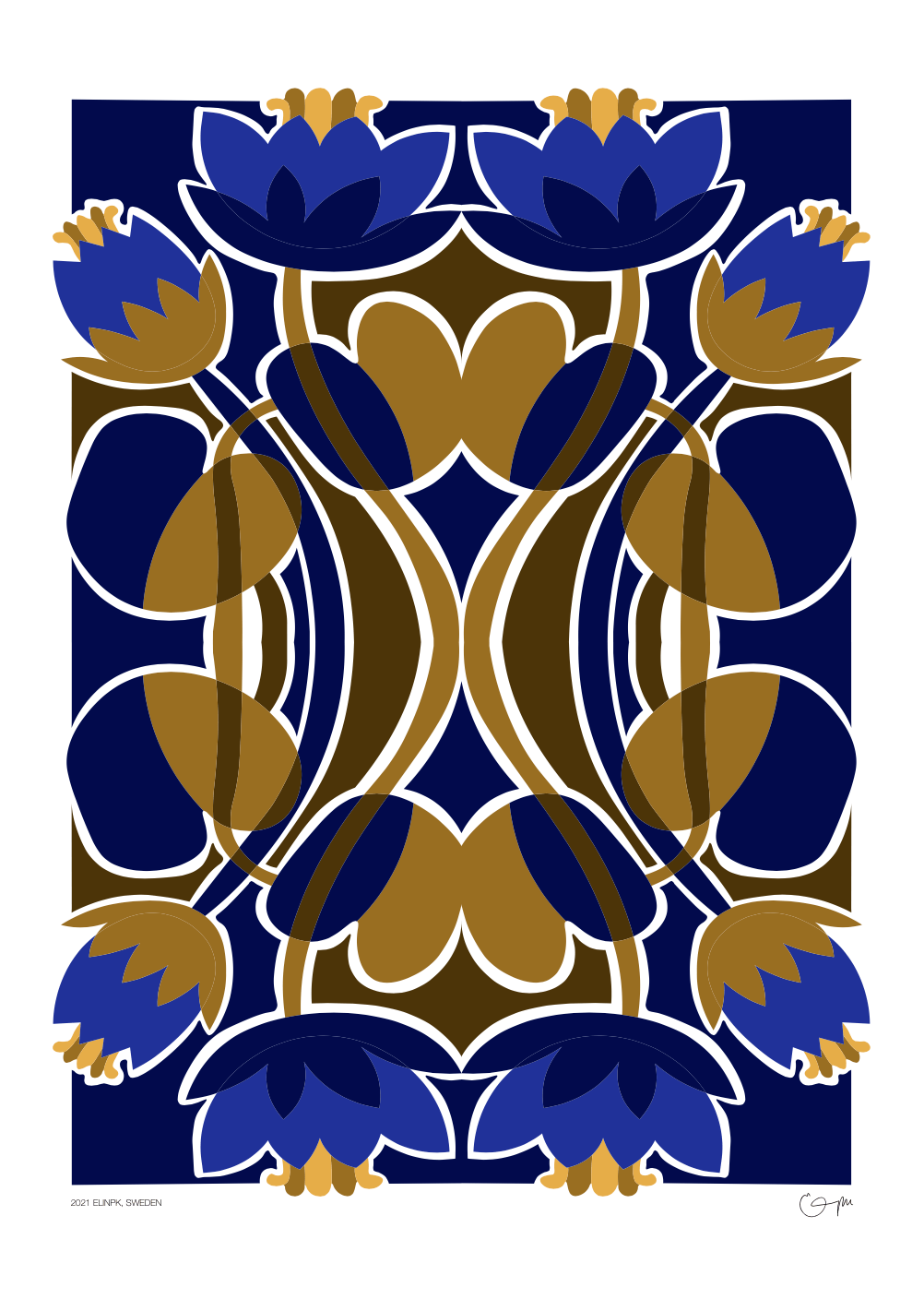 Elin PK "Water Lilies" Poster | Blue Elin PK