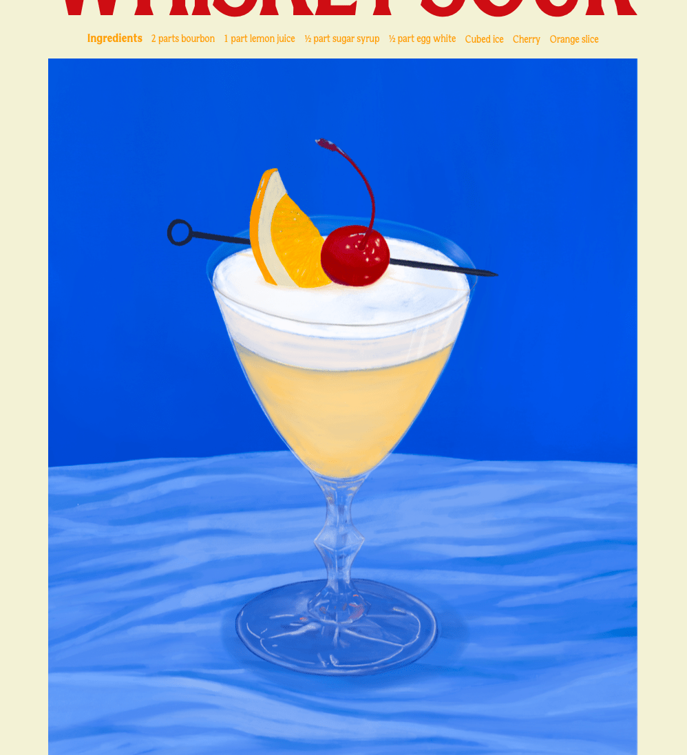 Elin PK Whiskey Sour Drink Poster Elin PK