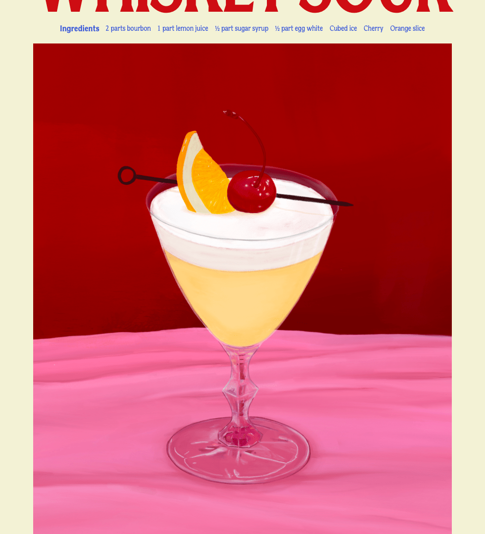 Elin PK Whiskey Sour II Drink Poster Elin PK