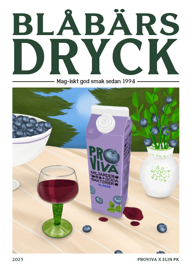 ProViva x Elin PK Blåbärsdryck Poster Elin PK