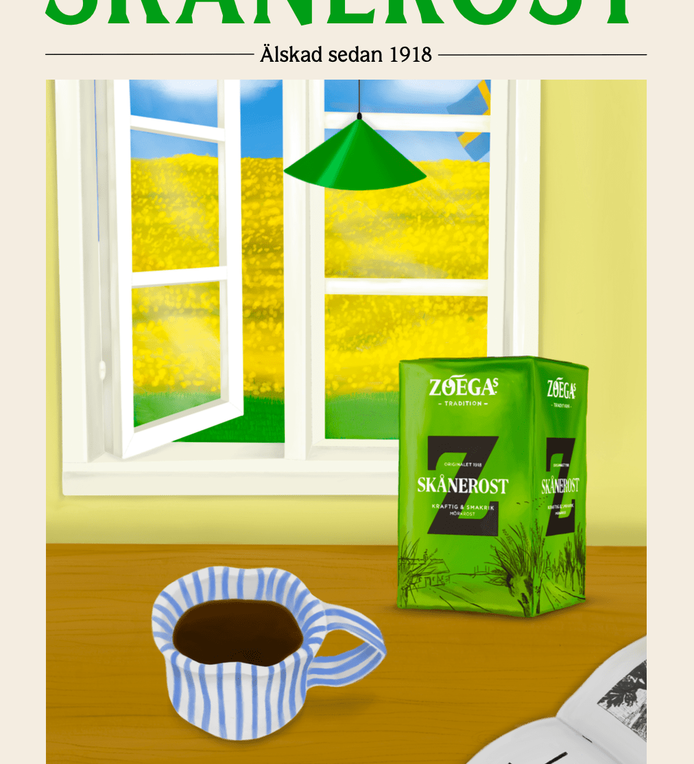 Zoégas x Elin PK Skånerost Poster Elin PK