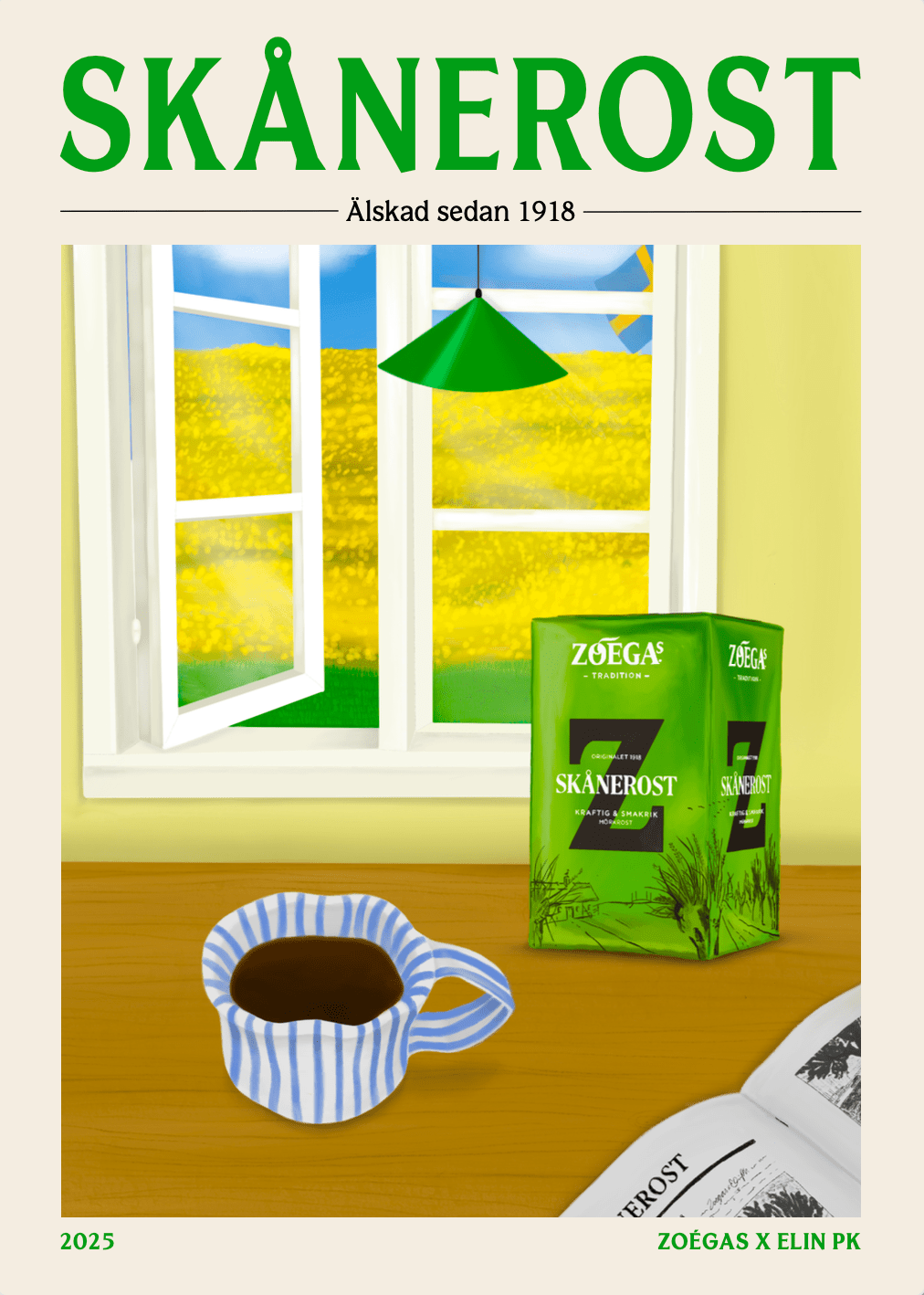 Zoégas x Elin PK Skånerost Poster Elin PK